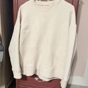 Elegant Cream Crew Neck Sweater